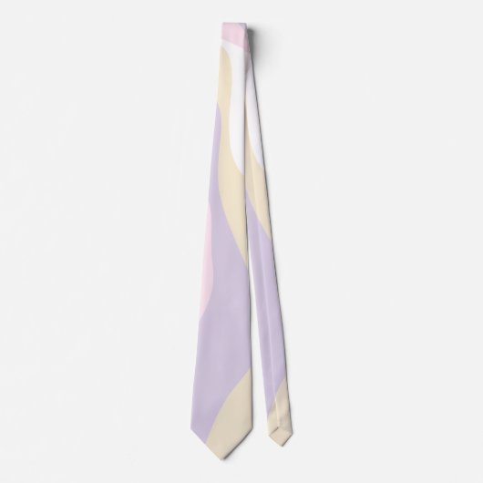 Ebb en Flow 4 - Pastel Roze, Geel en Paars Stropdas (Voorkant)