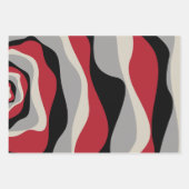 Ebb en Flow 4 - Rood, grijs, zwart en bonwit Inpakpapier Vel (Voorkant 3)