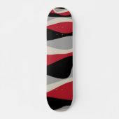 Ebb en Flow 4 - Rood, grijs, zwart en bonwit Persoonlijk Skateboard (Voorkant)