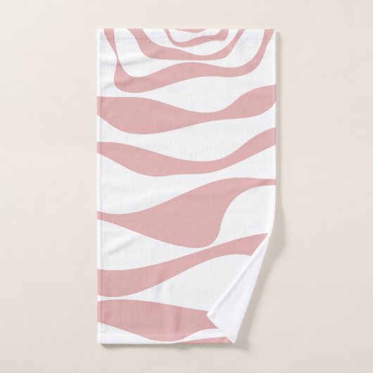 Ebb en Flow 4 - Roze en Wit Bad Handdoek (Handdoek)