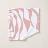 Ebb en Flow 4 - Roze en Wit Bad Handdoek (Wasdoekje)