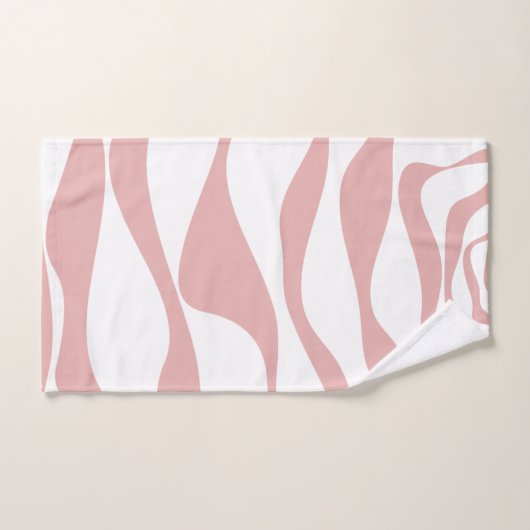 Ebb en Flow 4 - Roze en Wit Bad Handdoek (Handdoek)