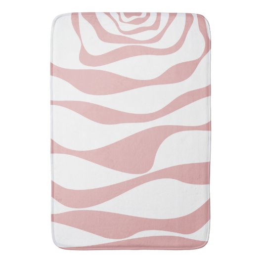 Ebb en Flow 4 - Roze en Wit Badmat (Voorkant Verticaal)