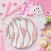 Ebb en Flow 4 - Roze en Wit Papieren Bordje (Feest)