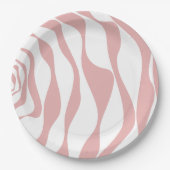 Ebb en Flow 4 - Roze en Wit Papieren Bordje (Voorkant)