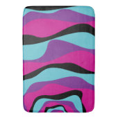 Ebb en Flow 4 - Roze, Paarse, Blauw en Zwart Badmat (Voorkant Verticaal)