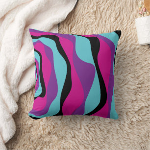 Ebb en Flow 4 - Roze, Paarse, Blauw en Zwart Kussen