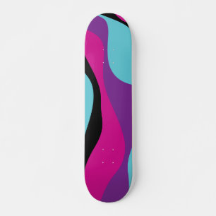 Ebb en Flow 4 - Roze, Paarse, Blauw en Zwart Persoonlijk Skateboard