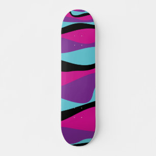Ebb en Flow 4 - Roze, Paarse, Blauw en Zwart Persoonlijk Skateboard