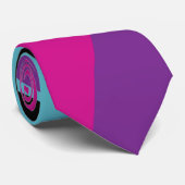 Ebb en Flow 4 - Roze, Paarse, Blauw en Zwart Stropdas (Opgerold)