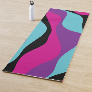 Ebb en Flow 4 - Roze, Paarse, Blauw en Zwart Yogamat