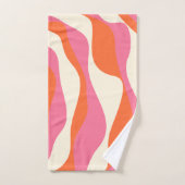 Ebb en Flow 4 - Roze, Sinaasappel en Crème Bad Handdoek (Handdoek)