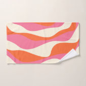 Ebb en Flow 4 - Roze, Sinaasappel en Crème Bad Handdoek (Handdoek)