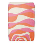 Ebb en Flow 4 - Roze, Sinaasappel en Crème Badmat (Voorkant Verticaal)