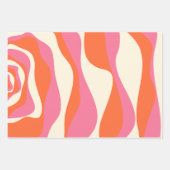 Ebb en Flow 4 - Roze, Sinaasappel en Crème Inpakpapier Vel (Voorkant 3)