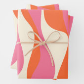 Ebb en Flow 4 - Roze, Sinaasappel en Crème Inpakpapier Vel (In situ)