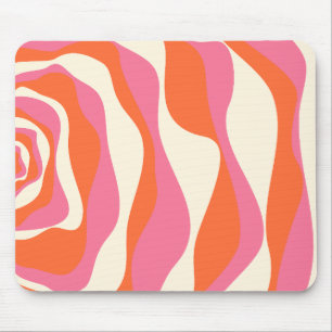 Ebb en Flow 4 - Roze, Sinaasappel en Crème Muismat