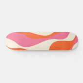 Ebb en Flow 4 - Roze, Sinaasappel en Crème Persoonlijk Skateboard (Horizontaal)