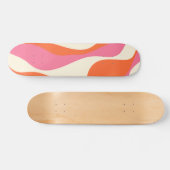 Ebb en Flow 4 - Roze, Sinaasappel en Crème Persoonlijk Skateboard (Horizontaal)