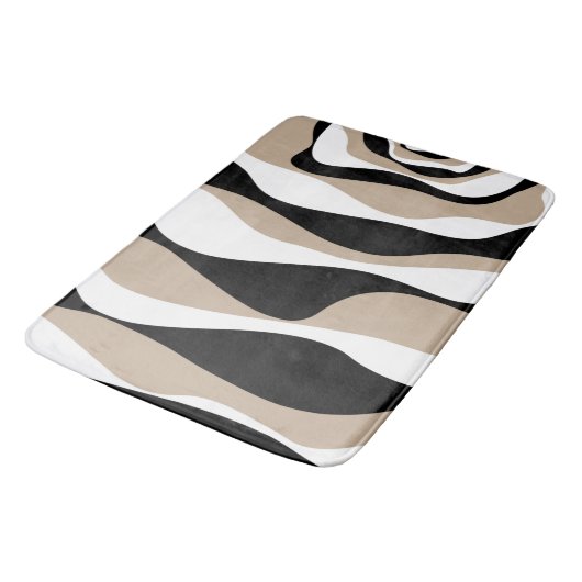 Ebb en Flow 4 - Taupe, Black en White Badmat (Gekanteld)