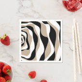 Ebb en Flow 4 - Taupe, Black en White Servet (Insitu)