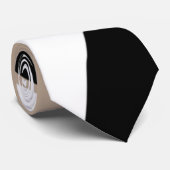 Ebb en Flow 4 - Taupe, Black en White Stropdas (Opgerold)