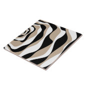 Ebb en Flow 4 - Taupe, Black en White Tegeltje (Zijkant)
