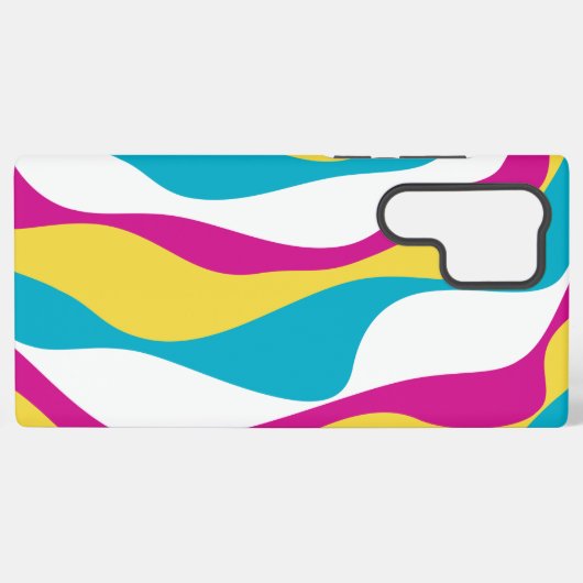 Ebb en Flow 4 - Turquoise, Geel, Roze en Wit Samsung Galaxy Hoesje (Achterkant horizontaal)