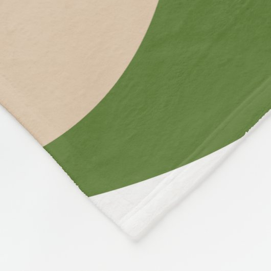 Ebb en Flow 4 - Wit, Zand en Palmgroen Fleece Deken (Hoek)