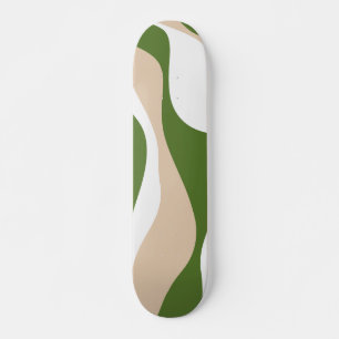 Ebb en Flow 4 - Wit, Zand en Palmgroen Persoonlijk Skateboard