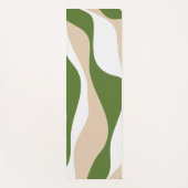 Ebb en Flow 4 - Wit, Zand en Palmgroen Yogamat (Voorkant)