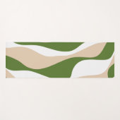 Ebb en Flow 4 - Wit, Zand en Palmgroen Yogamat (Voorkant (horizontaal))