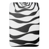 Ebb en Flow 4 - Zwart en wit Badmat (Voorkant Verticaal)