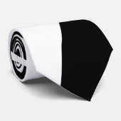 Ebb en Flow 4 - Zwart en wit Stropdas (Opgerold)