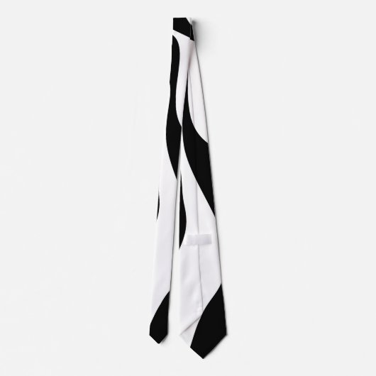 Ebb en Flow 4 - Zwart en wit Stropdas (Achterkant)