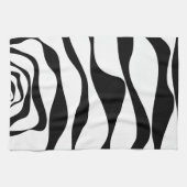 Ebb en Flow 4 - Zwart en wit Theedoek (Horizontaal)