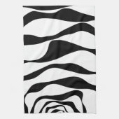 Ebb en Flow 4 - Zwart en wit Theedoek (Verticaal)