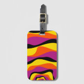 Ebb en Flow 4 - Zwart, Roze, Oranje en Geel Bagagelabel (Voorkant (verticaal))