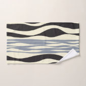 Ebb en Flow in zwart, grijs en crème Bad Handdoek (Handdoek)