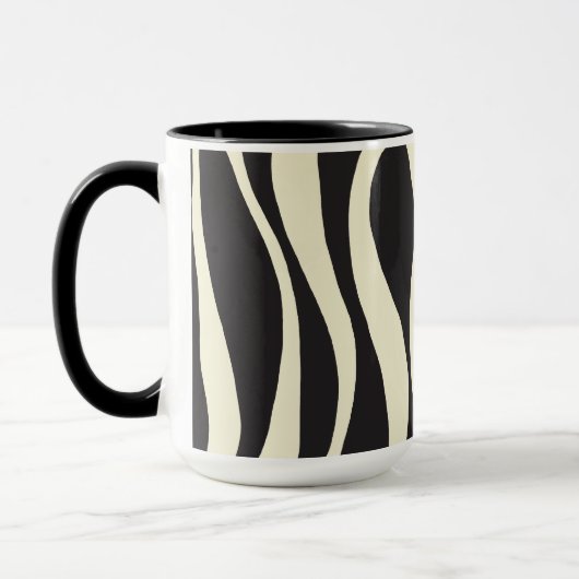 Ebb en Flow in zwart, grijs en crème Mok (Links)