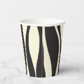 Ebb en Flow in zwart, grijs en crème Papieren Bekers (Rechts)