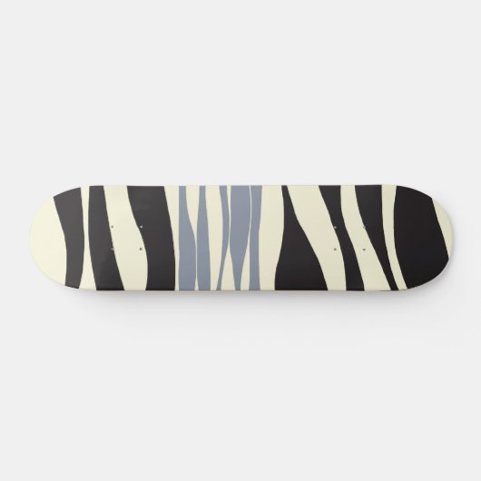 Ebb en Flow in zwart, grijs en crème Persoonlijk Skateboard (Horizontaal)