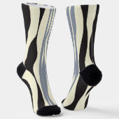Ebb en Flow in zwart, grijs en crème Sokken (Gebogen)
