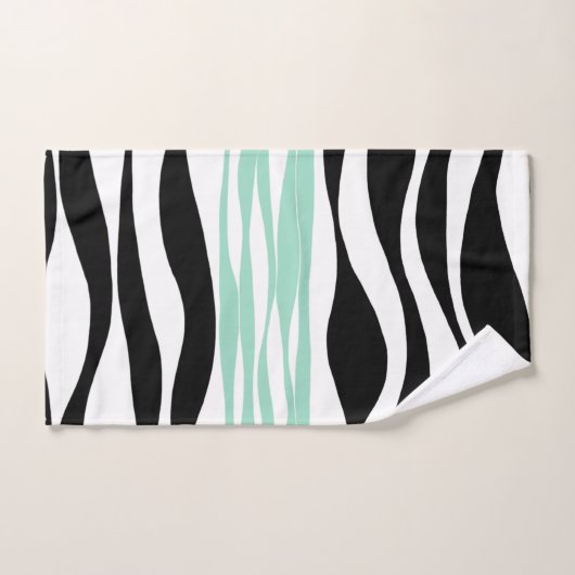 Ebb en Flow - Mint Green, White en Black Bad Handdoek (Handdoek)