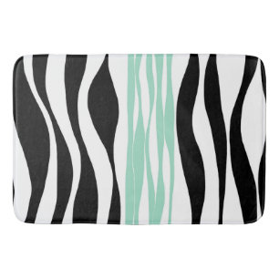 Ebb en Flow - Mint Green, White en Black Badmat