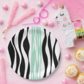 Ebb en Flow - Mint Green, White en Black Papieren Bordje (Feest)