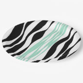 Ebb en Flow - Mint Green, White en Black Papieren Bordje (Gekanteld)