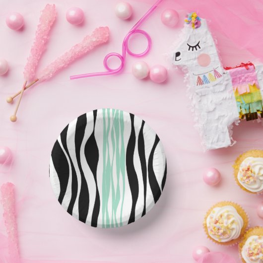 Ebb en Flow - Mint Green, White en Black Papieren Kommen (Feest)