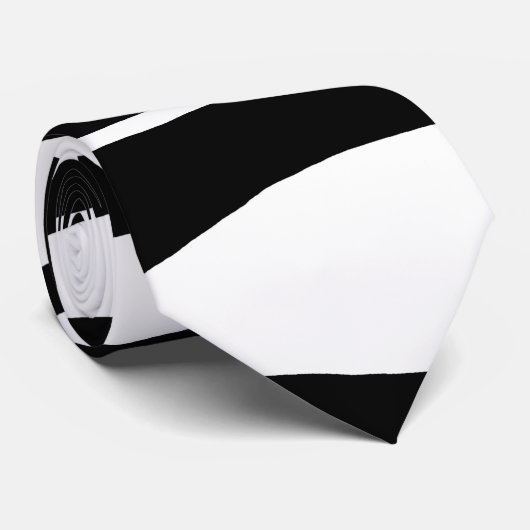 Ebb en Flow - Mint Green, White en Black Stropdas (Opgerold)