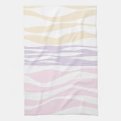 Ebb en Flow - Pastel Roze, Geel en Paars Theedoek (Verticaal)